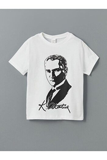LC Waikiki Crew Neck Ataturk Printed Boys T-Shirt (S5)