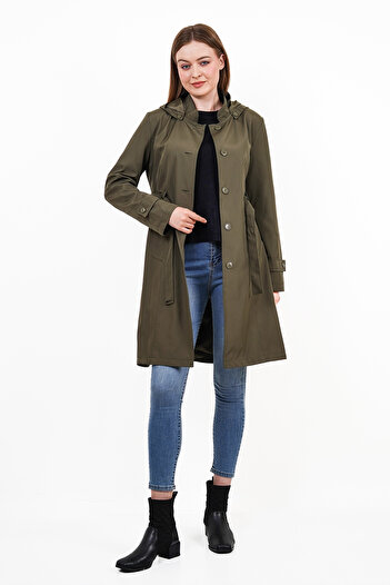 HeviStor Trench Hoodie Hooded Detachable Hood+A Quality