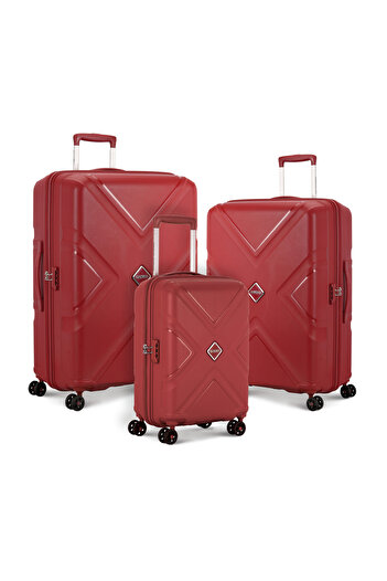 American Tourister KROSS HARD SPINNER 3 PCS SET 55/68/79 RED