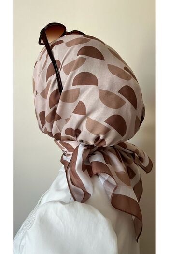 ESSLERA D Patterned Brown Soft Scarf
