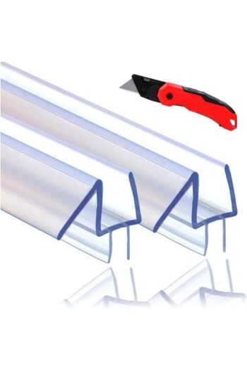 Generic CARESOME Caresome 2-Pack Shower Door Bottom Seal (3/8in)-Inch Glass, 39in Length - Sweep to Create a