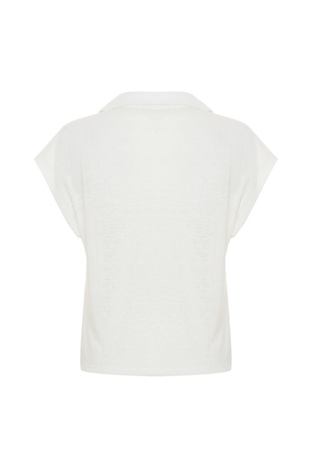 Mudo V-Neck Low Sleeve Bluz