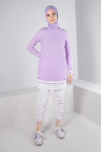 Alvina EYE DETAILED CUFFS RUBBER TUNIC 43618
