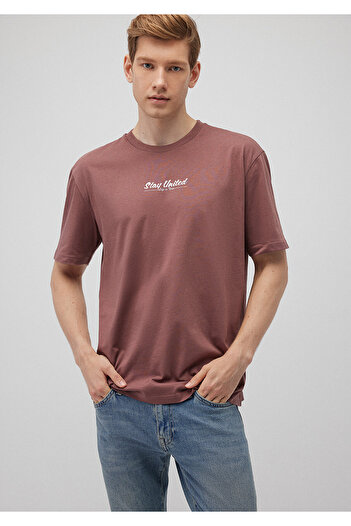Mavi Brown Back Printed looSe Cut T-Shirt - 0612261 -70235