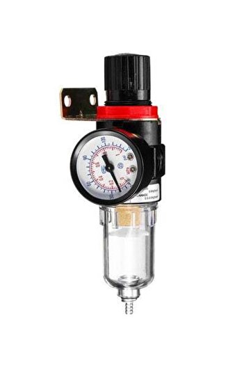 HALAMODO Air Compressor Filter Water Separator Trap Tools Kit With Regulator Gauge