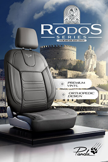 Panda Kılıf Panda Rodos Series Leather Orthopedic Car Seat Cover - Full Set