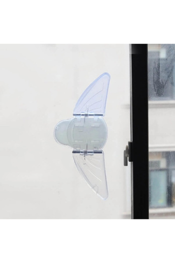 Empria Siguranta fluture blocator usi si geamuri glisante, 17 x 6 x 0.5 cm, Transparent, protectie bebe