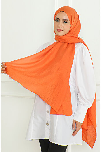 sefamerve Orange Karaca Shawl - 81058-01 Model