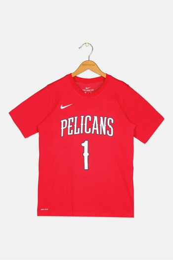 Nike x NBA Kids Boy Graphic Print Short Sleeve Outdoor T-Shirt, Red