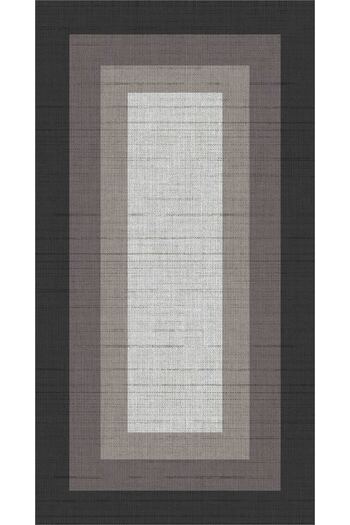 df home 3520 Model Digital Printed and Washable Non-Slip Based Cutting Rack - Hallway Hall and Entrance Carpet