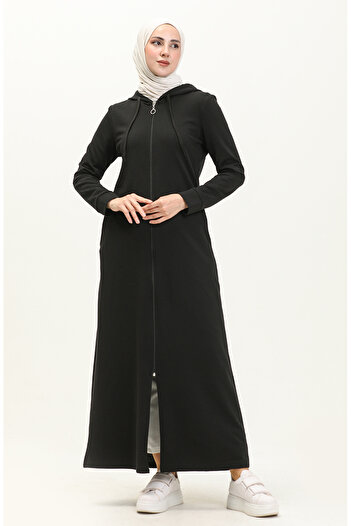 sefamerve Black Sports Ferace - With Hood and Pocket, Model 3011-07