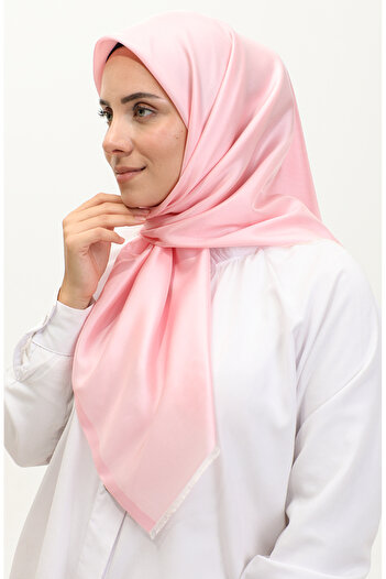 sefamerve Pink Plain Scarf 1266-64