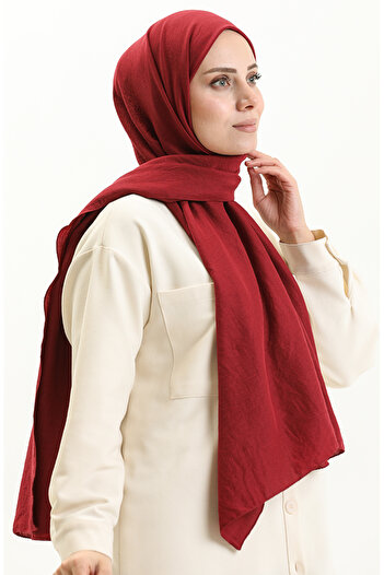 sefamerve Cherry Soft Cotton Shawl - 2000-34 Model
