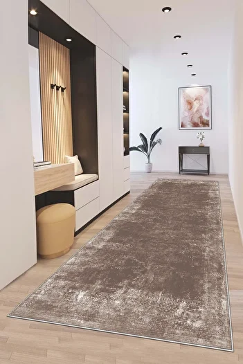 Hülya Home Digital Printed Cutting Runner - Washable Non-Slip Base, Doorway Entrance Carpet 3489