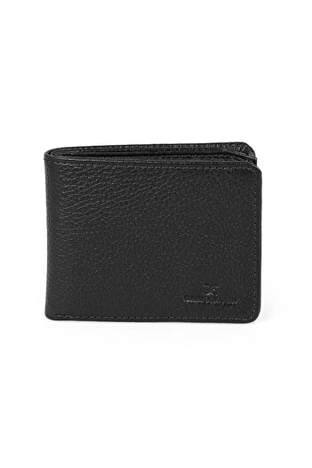 Daniel Klein DKL0811-1 Чорний чоловічий гаманець та картка з натуральної шкіри