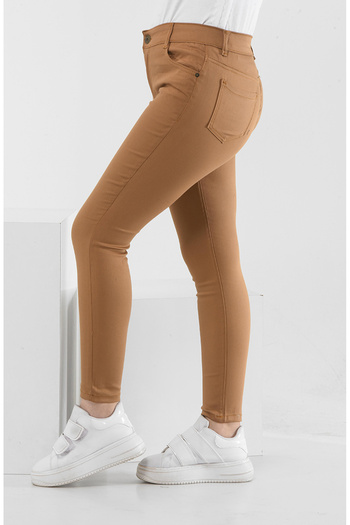 sefamerve 1304-01 Model Brown Skinny Leg Jeans