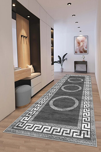 df home Digital Printed Cutting Runner - Washable Non-Slip Base, Entrance Carpet 3267