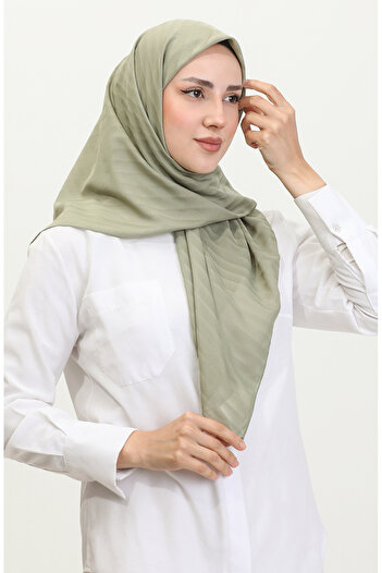 sefamerve Green Chiffon Scarf 2015-23