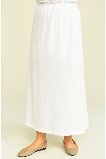 sefamerve 1955-02 Model White Skirt Lining