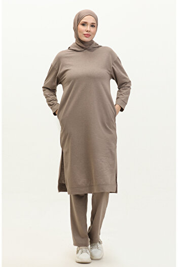 sefamerve Mink Hooded Sports Tunic - 3007-33