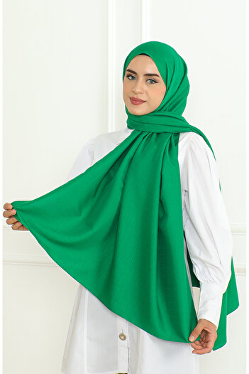 sefamerve Green Dobby Shawl - 81076-19 Model