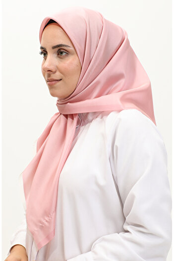 sefamerve Powder Color Plain Scarf - 1266-49 Model