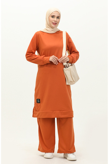sefamerve Tan Double Set - Rope Tunic and Trousers 0044-10