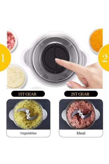 COOYA 3L Electric Meat Grinder, Stainless Steel Food Processor,Double Speed Control Cutting