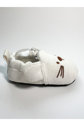 pufien Rabbit Embroidered Non-Slip Sole 100% Cotton Knitwear Summer Baby Booties