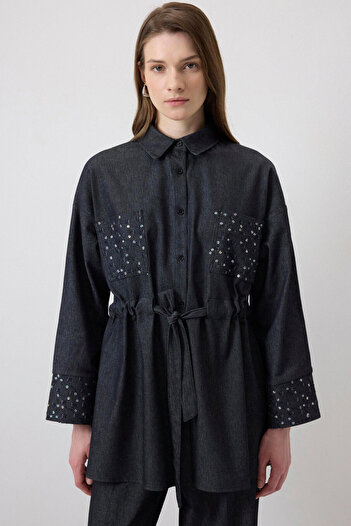 Touché Privé Pul Embroidered Tunic Pants Suit