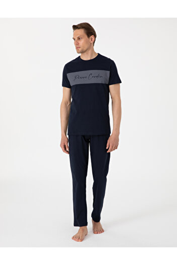 Pierre Cardin Σετ πιτζάμες Navy Blue Kısakol 50314414-200