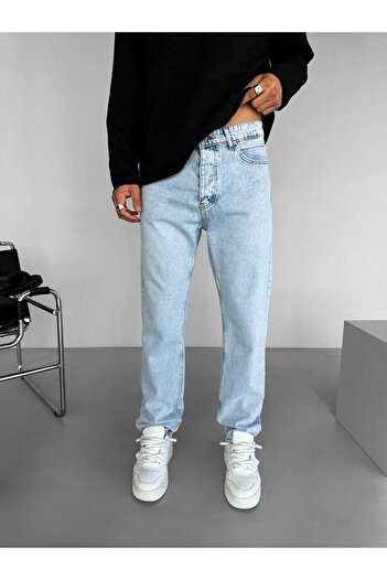 ablukaonline Men's Baggy Fit - Light Blue Basic Jeans