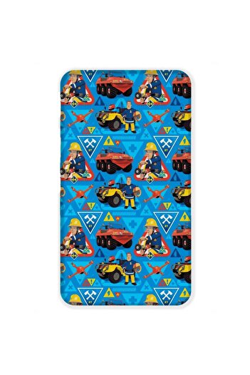 Fireman Sam Fitted sheet, with elastic edges, multicolor, 100% cotton, 90x200 cm, Fireman Sam