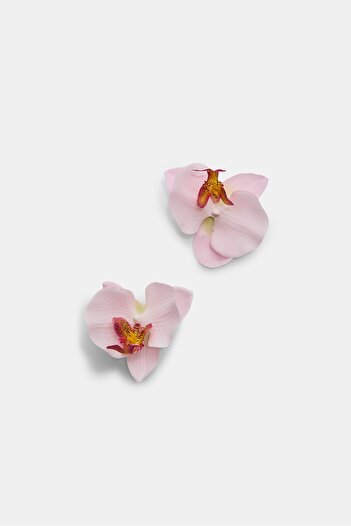 Stradivarius Set of 2 orchid flower hair clips