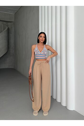 DAXİS Sportwear Company Kadın Beli Lastikli Palazzo Pantolon