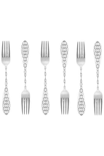 ALSAIF K2230502/df Stainless Steel Eating Forks 6-piece Set, Silver