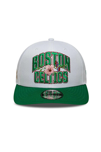 NEW ERA Boston Celtics Nba Wordmark White 9Fifty Snapback Adjustable Hat