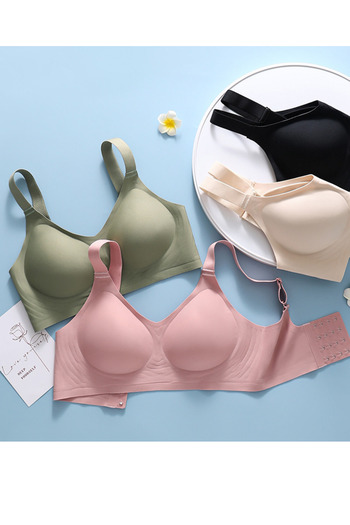 Bernato Luxeair Supported Laser Cut Gather Bra – Wide Side Band, No Underwire and Comfort