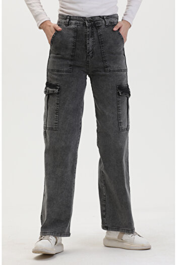 sefamerve Anthracite Cargo Pocket Jeans - 2828-05