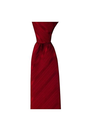 1001 Kravat Men's Red Striped 8 cm Wide Tie