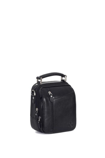 Aka Plain Black - Leather Portfolio Bag 348