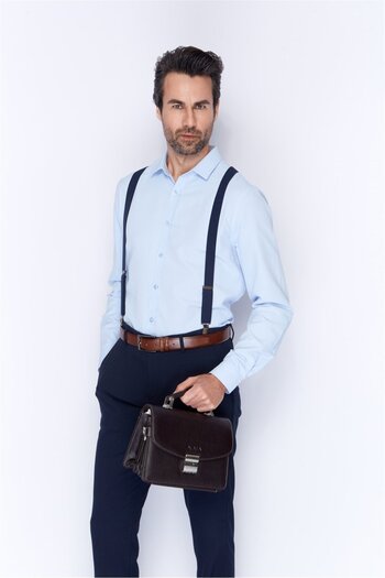 Aka Brown Leather Portfolio Bag - 132 4