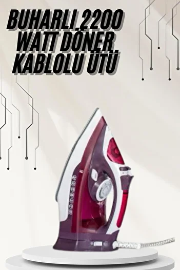 Clevora Modern Design 2200W Durable Steam Ceramic Coating Iron