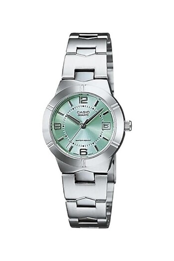 Casio Women Wrist Watch with Dial Green Cord Metallic Color 2 Years Guarantee