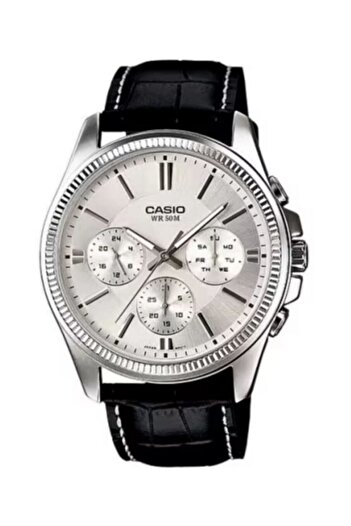 Casio Men's Wristwatch with Metalic Cord Black Color