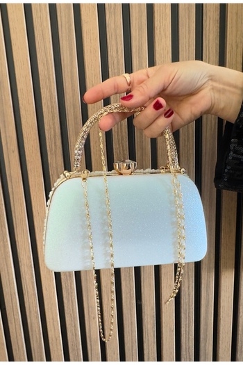 çantamgelsin Women's Crystal Large Stone Evening Dress Bag Special Occasion Bag