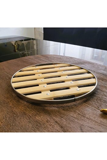 LOVYCO Metal Framed Wooden Detailed Trivet 20 cm