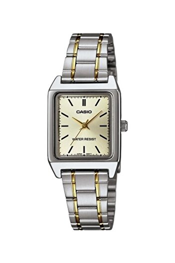 Casio Yellow Metallic Color Women's Wristwatch with 24 Months Warranty