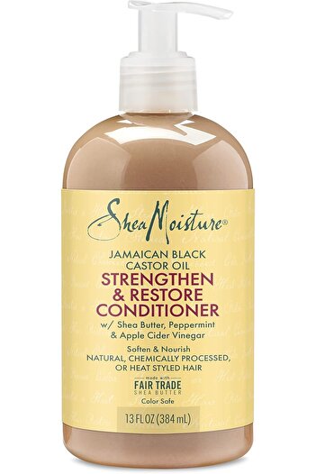 Shea Moisture Jamaican Black Castor Oil Grow and Restore Rinse Out Conditioner for Unisex 13 oz, 13