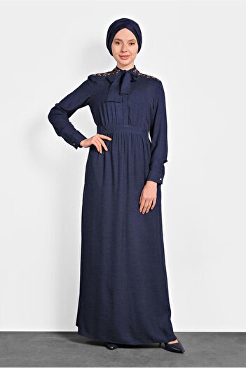 Alvina Embroidered Collar Tie Dress 40330